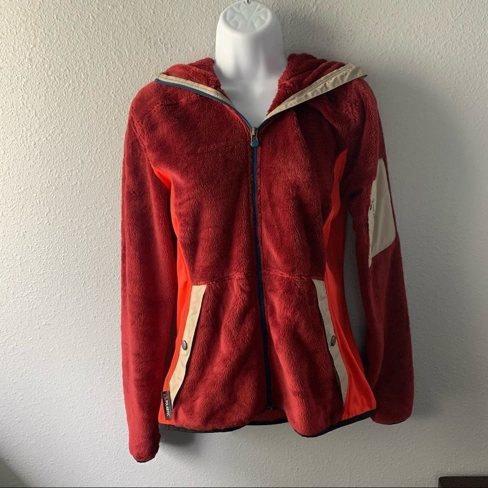 SCOTT Maroon Fleece Colorblock Jacket